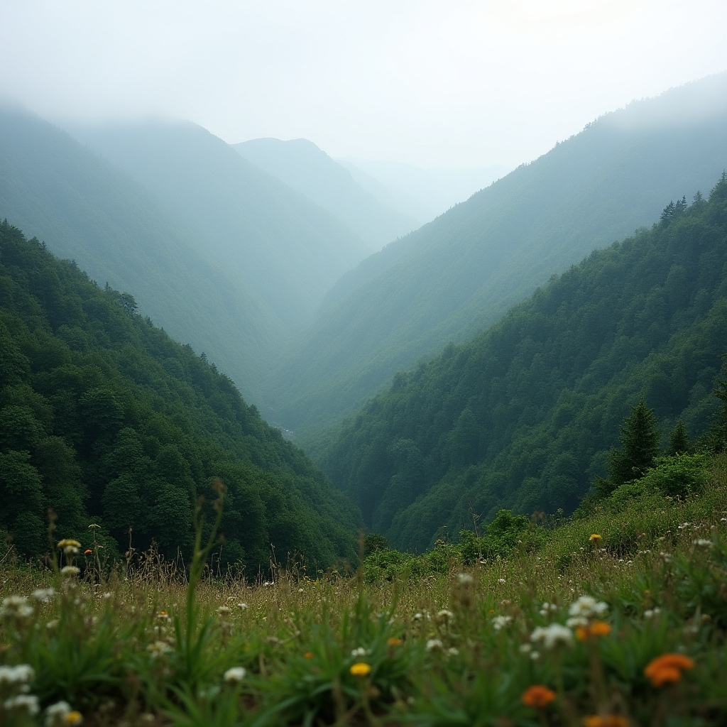 Peisaj din Munții Apuseni cu pădure deasă unde se culeg fructele